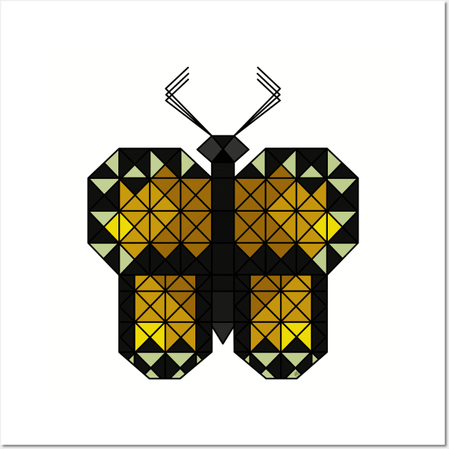 Monarch Butterfly - Geometric Abstract Wall Art by fakelarry